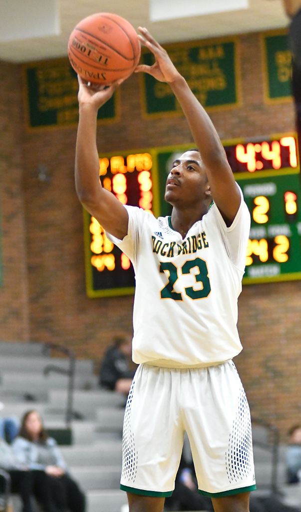 Charles Wilson of Rock Bridge shoots free throws